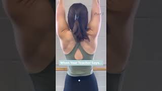 When dancers activate the lats, they connect to the scapulae, which affects arm placement! Try this!