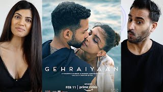 GEHRAIYAAN - Official Trailer REACTION!! | Deepika Padukone, Siddhant Chaturvedi, Ananya Panday