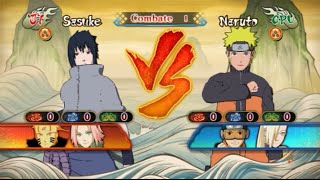(Team 7) Sasuke vs Naruto (CPU Random) | Naruto Shippuden UNSR [Pc - Gameplay]
