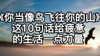 读《你当像鸟飞往你的山》这10句话，给疲惫的生活一点力量