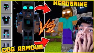 My $1000000 Armour Vs Herobrine In Minecraft | Foxin