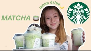 Trying different matcha drinks from Starbucks | TikTok moon drink