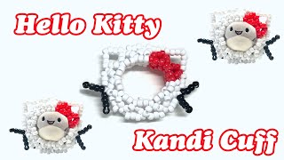 Hello Kitty Kandi Cuff Tutorial | Easy Kandi Tutorial