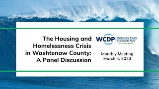 WCDP Meeting: The Housing and Homelessness Crisis in Washtenaw County