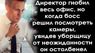 Босс изводил весь офис, но когда директор посмотрел камеры он остолбенел, такого он не ожидал