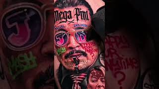 Johnny Depp & Amber Heard funny tattoos