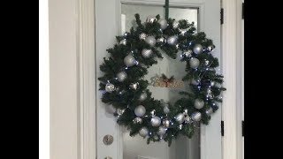 CORONA NAVIDEÑA - Como hacer una corona de navidad para la puerta - htm