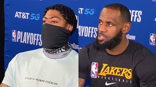 Anthony Davis describes how LeBron pulled him out of his Game 1 funk