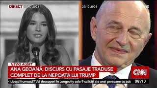 Pasaje din discursul fiicei lui Mircea Geoană au fost copiate de la nepoata lui Trump