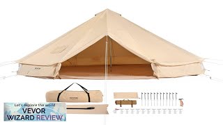 VEVOR 8-10 Person Canvas Glamping Bell Tent Breathable Waterproof Yurt Tent Review