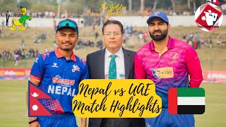 Nepal vs UAE Full Cricket Match Highlights