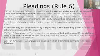 Civil Procedure - Pleadings