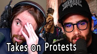 HasanAbi Reacts to Asmongold's Takes on Protests