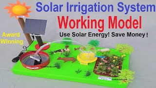 solar powered irrigation system working model for school science project exhibition  | howtofunda
