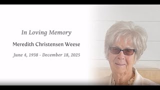 Meredith Weese Funeral Service