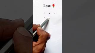 How To Draw a Rose Step By Step | Dots Drawing | #shorts #trending #viral