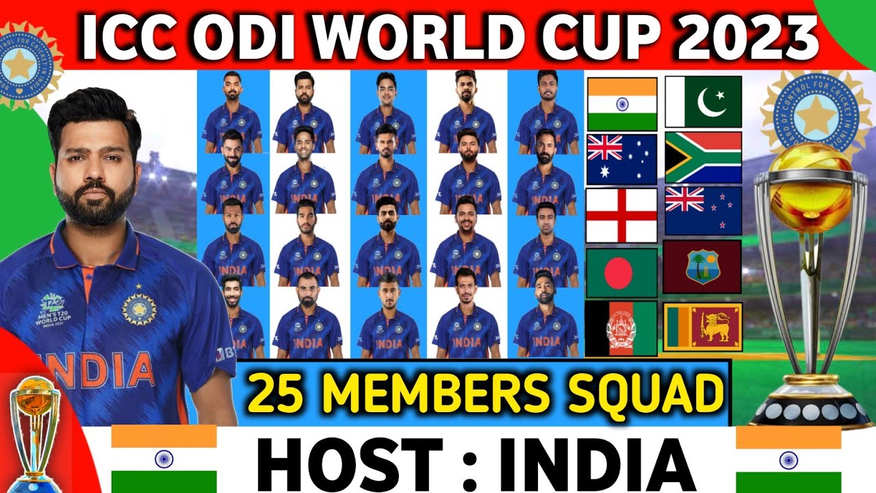 Icc World Cup 2023 Team India Squad Odi World Cup 2023 Team India ...