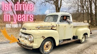 Driving our 1952 Ford F1 for the first time!! Replacing the brakes + brake lines *very exciting*