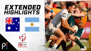 Australia v. Argentina | 2024 HSBC WORLD RUGBY SEVENS HIGHLIGHTS | 1/28/23 | NBC Sports