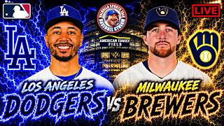 ⚾ Los Angeles Dodgers vs Milwaukee Brewers LIVE Stream Watch Party | MLB Play-By-Play & Reactions