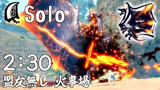 【MHR:SB】傀異克服クシャルダオラを2分半で倒す火事場大剣 / Risen Kushala Daora Great Sword Solo 02'30\