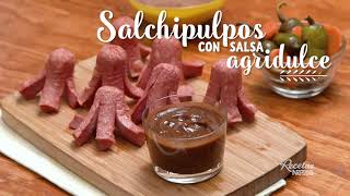 SALCHIPULPOS CON SALSA AGRIDULCE