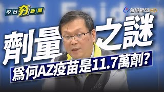 解AZ疫苗11.7萬之謎 莊人祥：泰國、越南都是 沒虧待我們【今日夯新聞】