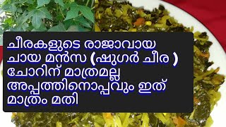 ഷുഗർ ചീര (ചായ മൻസ )ചോറിന് കൂടെ മാത്രമല്ല ട്ടോ അപ്പത്തിന്റെ കൂടെയും best യൂട്യൂബിൽ ആദ്യം ഈ recipe