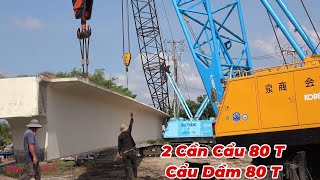 Cần Cẩu Phát Ra Âm Thanh Nghe Muốn Nổi DA GÀ Khi Duy Chuyển Dầm Cầu Đi.