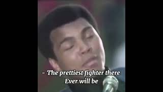 Ali the poet after defeating  George foreman in “Rumble in the jungle”