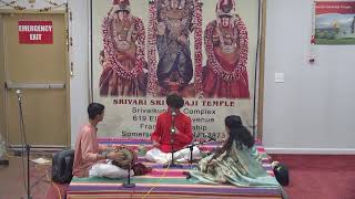 SSBTNJ Sangeetha Seva live - Vocal Concert Seva by Chi. Sameth Sitaram