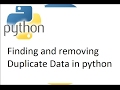 Python tutorial on finding and removing duplicate xml data