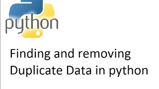 Python tutorial on finding and removing duplicate xml data