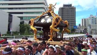 筑土八幡神社例大祭2018 白木大神輿渡御その1【宮出し】