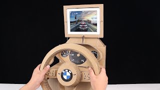 How to Make BMW Gaming Steering Wheel from Cardboard
