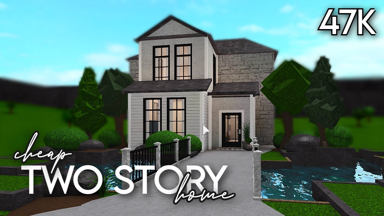 Roblox | Bloxburg | Cheap Two Story Home 47k - YouTube