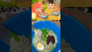 Ponyo Ramen by studio Ghibli!🥓🍜 #ramen#ramennoodles #anime #studioghibli #food#japan #noodles