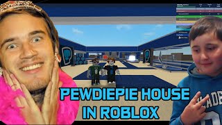 დათუნა აშენებს PewDiePie -ს სახლს | Roblox Youtuber Tycoon