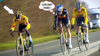 The INSANE Jumbo Visma Team Attack | Paris Nice 2022 Stage 1 | Roglic, Wout van Aert, Laporte
