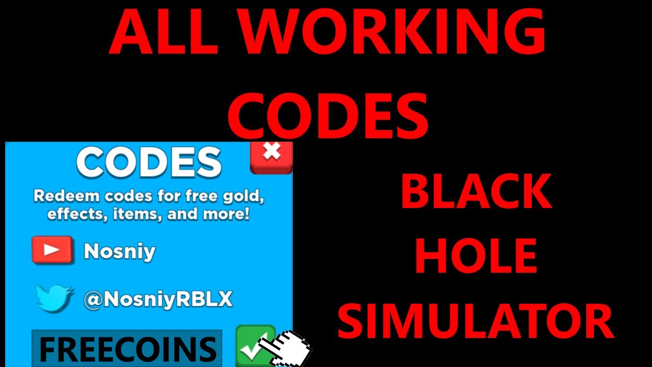 😱All Working Roblox Black Hole Simulator Codes😱 - YouTube