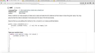 PracticeIt Linkedlist Set