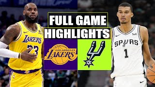 Los Angeles Lakers vs San Antonio Spurs Full Game Highlights | December 13, 2023
