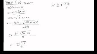 Quadratic Formula Example: ax2-6x+2=0, ax^2-6x+2=0