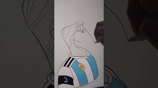 HOW TO DRAW MESSI'S SIDE PROFILE PART 2