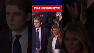 Trump's 2026 State Of The Union Address: Melania, Barron Receive Grand Welcome #shorts