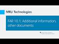 FAR 10.2: Additional information, other comments