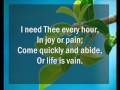 I Need Thee Every Hour _Hymnal_MV