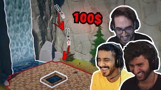 انقز من الشلال وأدخل في الحفره الصحيحه ولك 100 دولااار !!🤯🔥 مع شونق بونق وناصر 🤣| فورت نايت