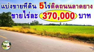 📌แบ่งขายที่ดิน 5ไร่ติดถนนลาดยาง💶ขายไร่ละ370,000บาทราคาถูก!!👉ต.สระแก้วอ.เมืองจ.สุพรรณบุรี📞098-8451057