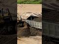 SHANTUI dozer pushing dump truck transporting sand stuck #shortvideo #fps #foryou #fyp #construction